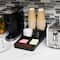 Mind Reader Anchor Collection 7-Compartment Black Coffee Cup and Condiment Dispenser, 2ct.
